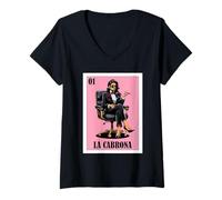 Donna Funny Mexican Design for Hispanas - La Cabrona Maglietta con Collo a V