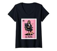 Donna Funny Mexican Design for Mom - La Mama Maglietta con Collo a V