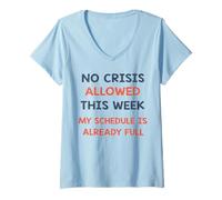 Donna Funny Office Desk Professional Admin Team Assistant Manager Maglietta con Collo a V