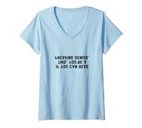 Donna Funny Optical Illusion Genius Design Maglietta con Collo a V