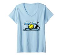 Donna Funny Padel: La Vecchia Mano di Farfalla Maglietta con Collo a V