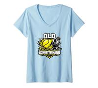 Donna Funny Padel Old Schmetterhand - Old Schmetterhand Padel Maglietta con Collo a V