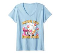 Donna Funny Pastry Chef GNOME for Women Mom Love Baking Muffins Maglietta con Collo a V