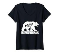 Donna Funny Polar Bear Skeleton Arctic Wildlife Dark Humor Maglietta con Collo a V