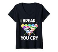 Donna Funny Pool Billiard Men Women Billiards Players 8 Ball Gifts Maglietta con Collo a V