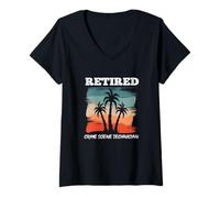 Donna Funny Retirement Design for Crime Scene Technician Maglietta con Collo a V