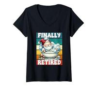 Donna Funny Retirement Gnome For Lazy Dad Who Is Finally Retired Maglietta con Collo a V
