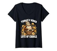 Donna Funny Retirement Saying For Retired Dog Dad And Frenchie Mom Maglietta con Collo a V