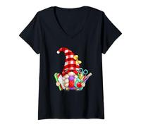 Donna Funny School GNOME for Teacher Cute Welcome Back To School Maglietta con Collo a V