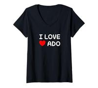 Donna Funny Scrum Agile Devops Project Lead - I Love ADO Maglietta con Collo a V