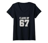 Donna Funny Six Seven Class of 67 Meme Gen Alpha Slang Maglietta con Collo a V