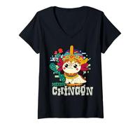 Donna Funny Spanish Phrase Team Quote Badass Mexicans Humor Slang Maglietta con Collo a V
