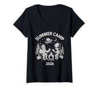 Donna Funny Summer Camp 2026 Consigliere Direttore Personale Equipaggio Maglietta con Collo a V