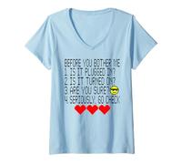 Donna Funny Technical Technology Support Nerd Tech Programmer Maglietta con Collo a V