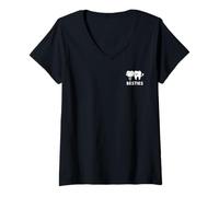 Donna Funny Tooth Pun Tooth Implant Besties Maglietta con Collo a V