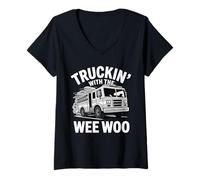 Donna Funny Truckin´With The Woo Squat Maglietta con Collo a V