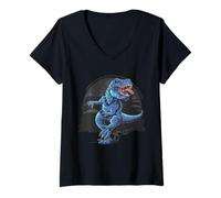 Donna Funny Wild Dinosaur T-Rex Tee Shirts, Trex Dinosaur Graphic Maglietta con Collo a V