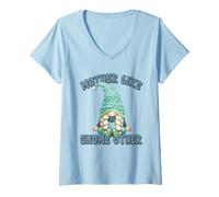 Donna Funny Yoga Teacher GNOME Graphic for Grandma Life Yoga Mom Maglietta con Collo a V