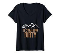 Donna Fuoristrada Fuoristrada Allrad Amanti - It's Getting Dirty Maglietta con Collo a V