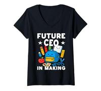 Donna Futuro Ceo nel RELARE l'istruzione a Scuola Il Prossimo Grado Maglietta con Collo a V