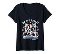 Donna G.I. Joe Go Commando Protect Empower Unite 1982 Shield Crest Maglietta con Collo a V