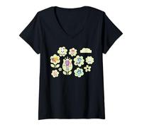 Donna Gabby’s Dollhouse Flower Friends Maglietta con Collo a V