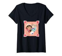 Donna Gabby’s Dollhouse Sprinkle Party Hearts Maglietta con Collo a V