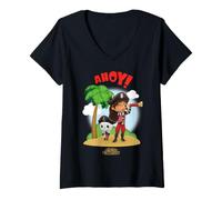 Donna Gabby's Dollhouse Ahoy Pirate Pals Maglietta con Collo a V