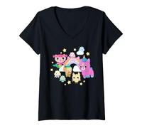 Donna Gabby's Dollhouse Rainbow Celebration Friends Maglietta con Collo a V