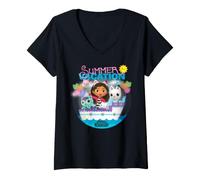 Donna Gabby's Dollhouse Summer Vacation Maglietta con Collo a V