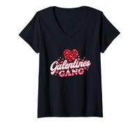 Donna Galentines Gang - Galentine's Day Gals Sisterhood Gal Pals Maglietta con Collo a V