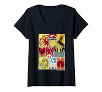 Donna Game of Thrones House Sigils Squares Maglietta con Collo a V