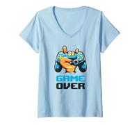 Donna Games Over, Everyday Is a Game Day, Cool Gaming Controller Maglietta con Collo a V