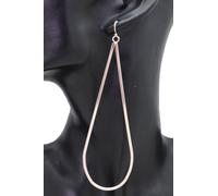 Donna Gancio Orecchini Set Oro Rosa Colore Metallo Pendente Acqua Lacrima A Hoop