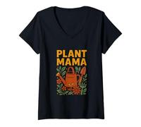 Donna Gardening Plant Mama Vintage - Fiore di campo da donna Maglietta con Collo a V
