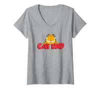 Donna Garfield Cat Dad Father's Day Maglietta con Collo a V