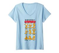 Donna Garfield Emotions of Garfield Maglietta con Collo a V