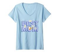 Donna Garfield Mother's Day Best Mom Flowers Maglietta con Collo a V