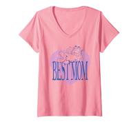 Donna Garfield Mother's Day Best Mom Heart Maglietta con Collo a V