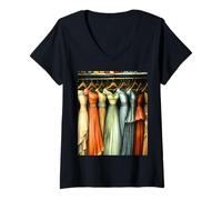 Donna Gatsby ruggenti Anni Venti Tendenza Moda Maglietta con Collo a V