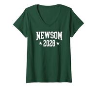 Donna Gavin Newsom per Il Presidente 2028 Maglietta con Collo a V
