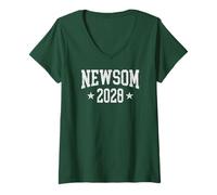 Donna Gavin Newsom per Il Presidente 2028 Maglietta con Collo a V