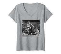 Donna Gazza Gascoigne - Pallone da Calcio David Philips Newcastle V Coventry Maglietta con Collo a V