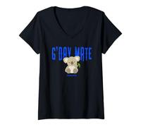 Donna Gday Mate Australia Koala Maglietta con Collo a V