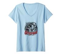 Donna GEHNSMANE Grim Reaper Goth Horror Night Maglietta con Collo a V