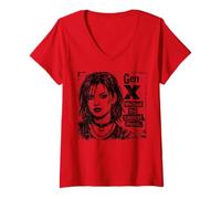 Donna Gen X - Abbiamo Avuto la Musica più Cool Maglietta con Collo a V