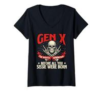 Donna Gen X La Generazione tosta - Generazione X Gen Xer Nostalgia Maglietta con Collo a V