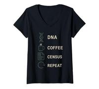 Donna Genealogia Nerd Gift Family Tree Research Ancestry Club Maglietta con Collo a V
