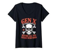 Donna Generazione tosta della Gen X Prima Che Tutte Le Sissie nascessero Gen X Maglietta con Collo a V