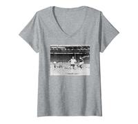 Donna Geoff Hurst Inghilterra V Germania Ovest Coppa del Mondo di Calcio 1966 Maglietta con Collo a V